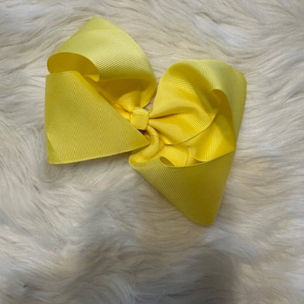 Yellow 6" Boutique Bow   7798   Handmade Boutique